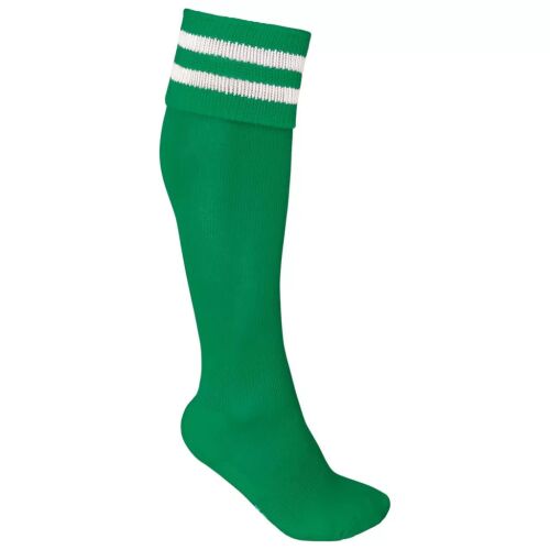 Proact PA015 csíkos sportszár, zöld fehér csíkokkal, fehér háttér előtt - Sportszár