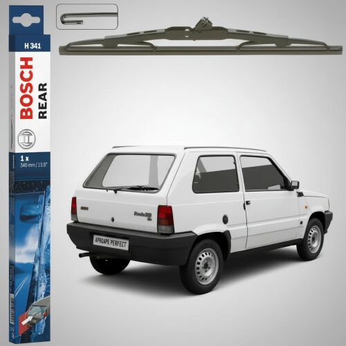 Bosch Twin H341 hátsó ablaktörlő lapát Fiat Panda (141_) 1986-2004 modellekhez, csomagolással és ablaktörlő horoggal 