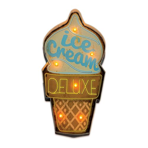 RETRO LED fém tábla Ice Cream Forever Light
