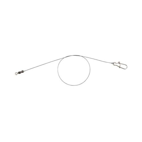 Mikado Jaws Wolfram Előke 25cm 15kg ragadozóhalas horgászathoz forgóval és kapoccsal, fehér háttéren - Horgász előke