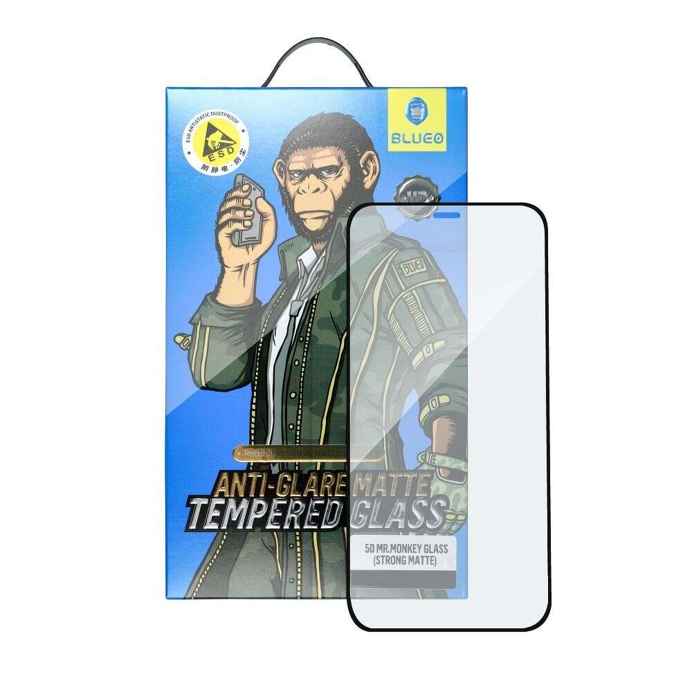 5D Mr. Monkey Glass - Apple Iphone XR / 11 6,1&quot; fekete (Matt) üve...
