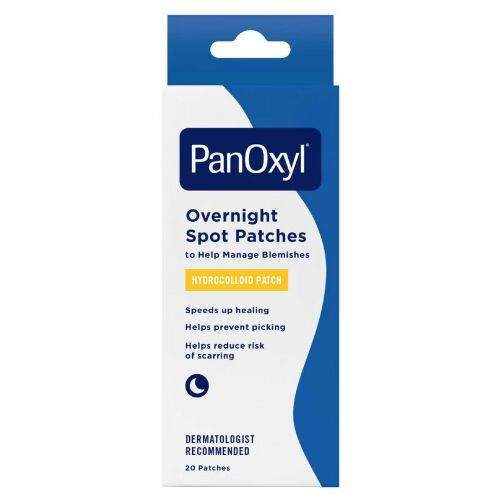 PanOxyl éjszakai pattanástapaszok, anti-akne hidrokolloid tapaszok csomagolásban, 20 darabos, gyulladás és bőrpír csökkentésére - Bőrhibakezelő