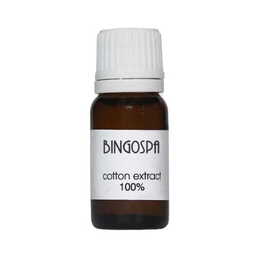 BINGOSPA 100% gyapotkivonat kis borostyánsárga üvegpalackban, fehér csavaros kupakkal - Hajolaj