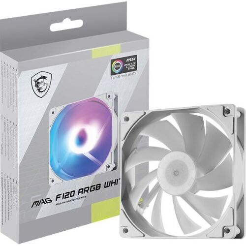 MSI MAG F120 ARGB WHITE x1 Számítógépház Ventilátor 12 cm Fehér 1 db.