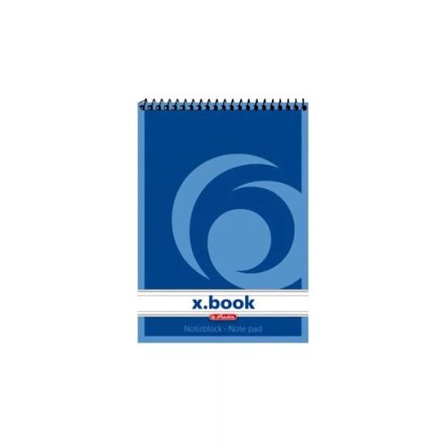 Herlitz A7 50 lapos vonalas spirálblokk kék színben, x.book márkajelzéssel - Irodaszer és írószer