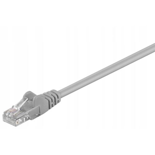 MicroConnect F/UTP CAT5e 2m szürke PVC patch kábel csatlakozó ferde nézet - UTP kábel