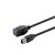 Vivolink KEYUSB3AFBM1B USB 3.0 adapter, fekete USB-A anya - USB-B apa csatlakozó, nagy sebességű adatátviteli megoldás