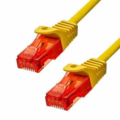 ProXtend CAT6 U/UTP CU LSZH Ethernet kábel, 7m sárga, piros RJ45 csatlakozókkal, hálózati kapcsolathoz - UTP kábel