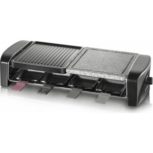 Grătar raclette Severin RG9645 cu suprafață din piatră și grătar, capacitate 8 persoane - Grătare de masă și Aparat pentru preparat vafe