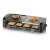Grill raclette Severin RG9645 cu 8 tigăi individuale, o placă de grătar și o placă de piatră