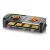 Severin RG9645 raclette grill with stone and grill surface, 8 person capacity, food on grill