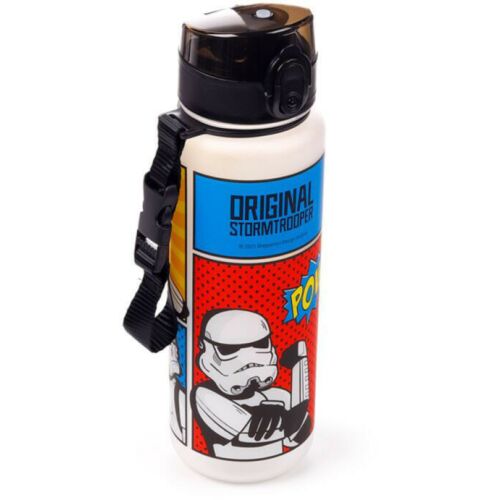 Star Wars Eredeti Stormtrooper 600ml csőrös kulacs képregény dizájnnal, ferde nézet 