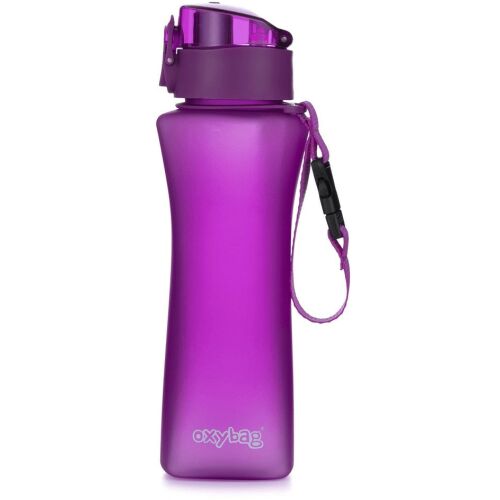 Oxybag 550 ml BPA-mentes lila kulacs szíjjal, mosogatógépben mosható - Kulacs