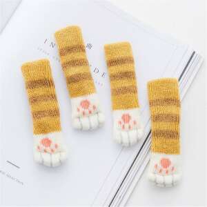 Székláb zokni cica tappancsos (4 db) #Sárga 73712172 - Padlóvédő bútorláb alátét