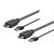 Vivolink PROHDMIUSB3 3m HDMI-USB Type-A kábel, fekete, szögből nézve a csatlakozókkal