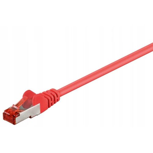 MicroConnect piros F/UTP CAT6 hálózati patch kábel, 0,25m, PVC burkolat, árnyékolt RJ45 csatlakozóval, nagy sebességű internethez és EMI védelemhez - FTP kábel