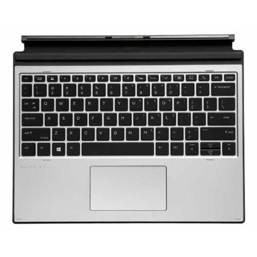 HP Elite X2 francia AZERTY laptop billentyűzet L67436-051 beépített érintőpaddal, felülnézet fehér háttérrel - Laptop billentyűzet