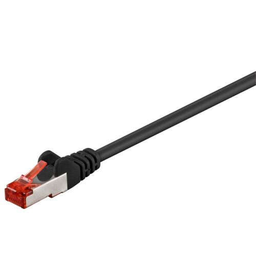 MicroConnect S/FTP CAT6 7m fekete LSZH hálózati kábel, RJ45 csatlakozó közeli képe - FTP kábel