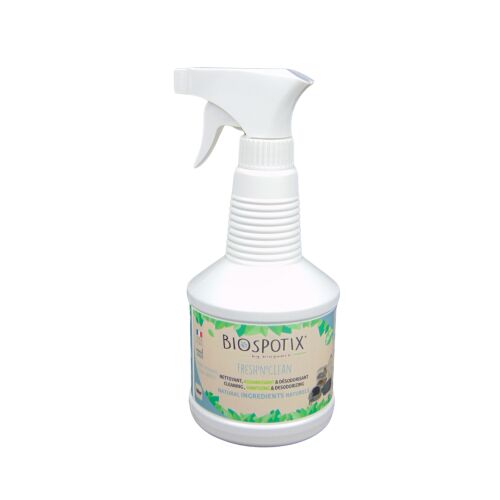 Biospotix Fresh 'n' Clean kisállat környezet spray 500 ml szagtalanításra, természetes összetevőkkel, mint teafa és eukaliptusz - Kisállat szagtalanító