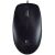 Logitech B100 USB vezetékes optikai egér fekete színben, felülnézet, 800 dpi, ergonomikus kialakítás a kényelmes használatért