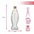 Infografika az 500 ml-es hal alakú üvegkancsó méreteiről: 26,5 cm magasság, 10 cm szélesség, 500 ml űrtartalom, 530g súly, 2,1 cm nyitási átmérő, parafadugóval