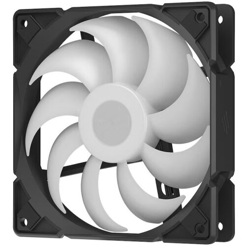 Gembird Formax X450MAX 12cm ARGB rendszer ventilátor OEM számítógépekhez, döntött nézet fehér háttéren - PC ventilátor