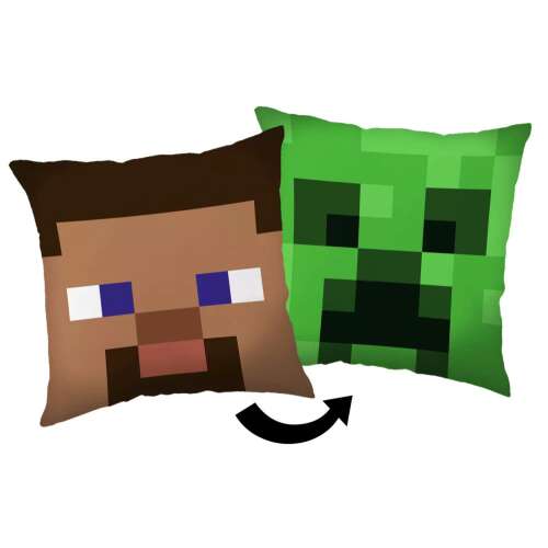 Minecraft Steve & Creeper Díszpárna - 40x40 cm