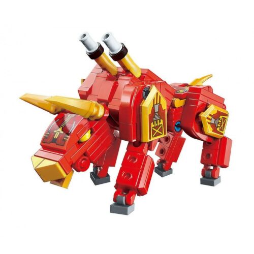 QMAN 41207 Flaming Bull Baustein Spielzeug, schräge Ansicht