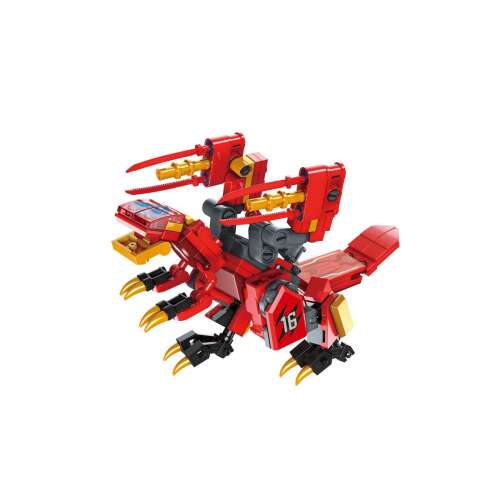 QMAN® 41216 Cube of Beasts Mechanische Bestien Kampf-Dinosaurier mit Schwertern Bauspielzeug