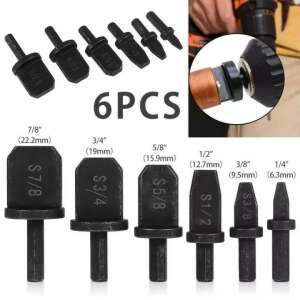 6 darabos rézcső tágító szerszám fúrófej készlet méretekkel - Fúrók és csavarozó kiegészítő