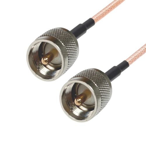 UHF pigtail kábel két UHF dugóval RG316 kábelen, 1 méter hosszú, 50 ohmos impedancia RF alkalmazásokhoz - Koax csatlakozó