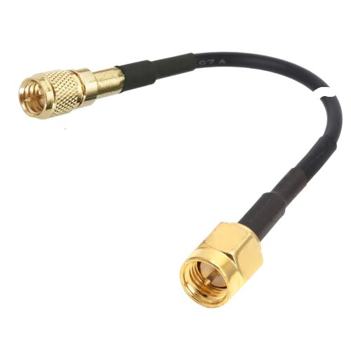 MICRODOT gyorsulásmérő kábel SMA dugóval, 1m RG174 koaxiális kábel, aranyozott csatlakozók, RF pigtail, 50ohm impedancia, rendkívül rugalmas a pontos mérésekhez - Koax csatlakozó