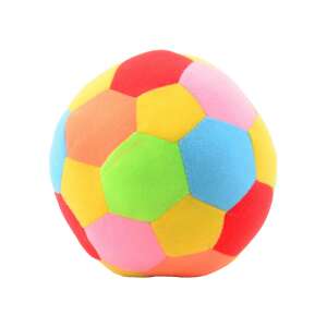Multicolored plush ball with rattle, 18 cm - Developmental Toy for Baby