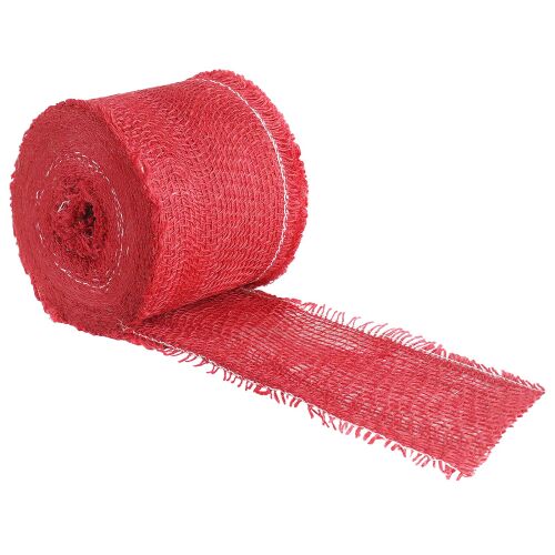vidaXL Kert Juta Háló 10 cm x 5 m 180 gsm 100% Tossa juta Piros