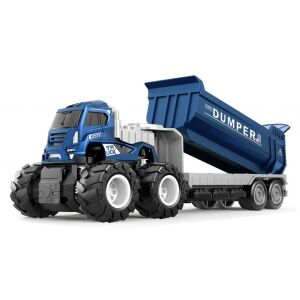 Niebieski Monster Truck Zabawka z przyczepą - Nonbrand Samochód do gier