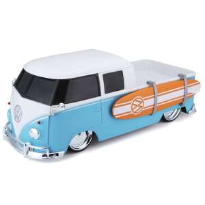 Maisto Tech RC 1/16 méretarányú Volkswagen T1 Pickup teherautó szörfdeszkával, távirányítós autó játék - Maisto Tech