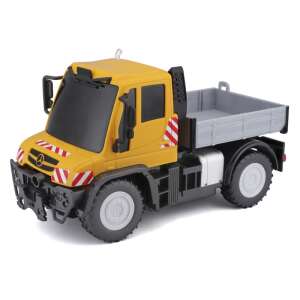 Maisto Tech RC Unimog U430 Truck, żółta zabawka ciężarówka z ruchomą skrzynią ładunkową, pilot zdalnego sterowania, 2,4 GHz, 2 baterie AA wymagane do ciężarówki, 2 baterie AAA wymagane do pilota, 5+ lat - Maisto Tech