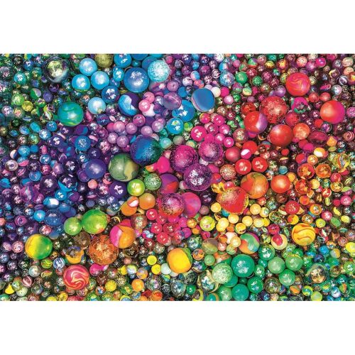 Színes golyók Marv 1000 db-os Clementoni puzzle, amely élénk színű golyók sokaságát ábrázolja, ideális a kihívást jelentő és lebilincselő tevékenységhez. - Puzzle és kirakó