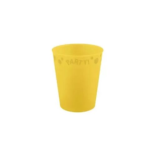 Sárga Yellow micro prémium műanyag pohár 250 ml, mikrózható és mosogatógépben mosható, party használatra - Műanyag pohár
