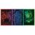 Stranger Things Upside Down 520 darabos puzzle LED-es keretben, három különböző képet mutat piros, lila és zöld LED fénnyel megvilágítva, Clementoni