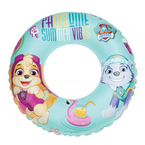 Felfújható Mancs Őrjárat Skye és Everest 'Pawsome Summer Vibes' úszógumi, 51 cm, ideális strandra és medencébe 3-6 éves gyerekeknek - Úszógumi