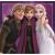 Disney Jégvarázs Clementoni 3x48 db-os puzzle, amin Kristoff, Anna és Elza ölelkeznek egy erdős környezetben