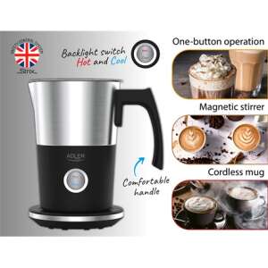 Adler AD 4497 Milk Frother Collage with Features - Adler