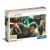 Harry Potter Párbaj 1000 darabos Clementoni puzzle doboza, amely a mágikus párbajjelenetet ábrázolja Harry Potterrel, Voldemorttal, Hermionéval, Pitonnal és Draco Malfoy-jal, termékadatokkal és márkajelzéssel.