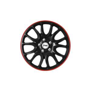 15 colos fekete Hero GTR dísztárcsa piros szegéllyel, 4 darabos készlet - Dísztárcsa