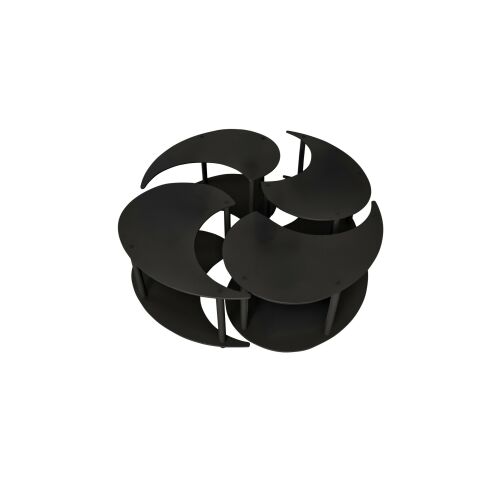 Hanah Home Coffee Table Set Black Yin Yang 4 70 - Black 171242673 - Dohányzóasztal