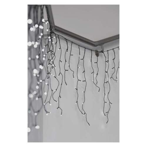 10 meter cool white LED icicle lights, 600 LEDs, 8 modes, for indoor and outdoor use