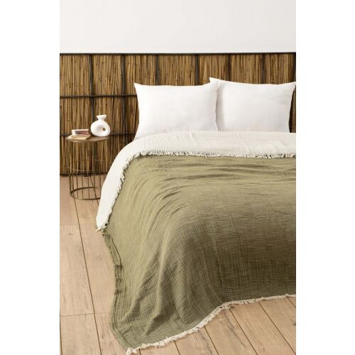 L'essential Maison Dupla ágytakaró Age Green muszlin - Age Green 171244977 - L'essential Maison
