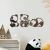 Wallity Dekoratív Fém Fali Dísz Antikolt Rozsdás Panda 171245451
