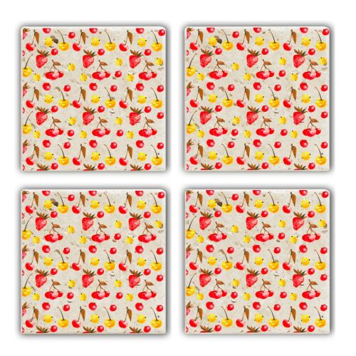 Hermia Glass Mat (4 Pieces) Multicolor TAB11183924 171246887 - Poháralátét